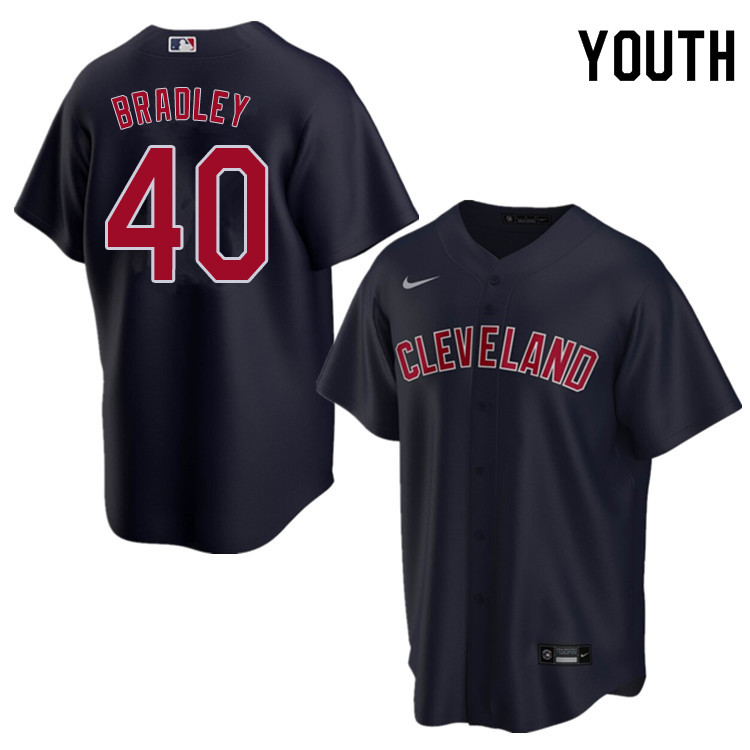 Nike Youth #40 Bobby Bradley Cleveland Indians Baseball Jerseys Sale-Navy